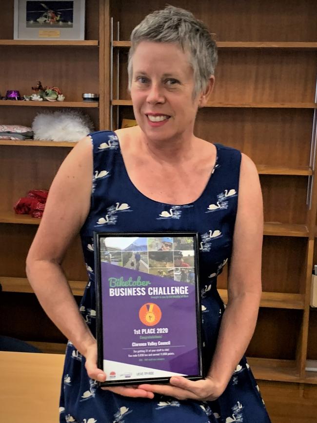 Sammy Lovejoy was the office champion for Clarence Valley Council who won the NSW Government and Public Services (200-499) category of the 2020 Biketober Business Challenge.