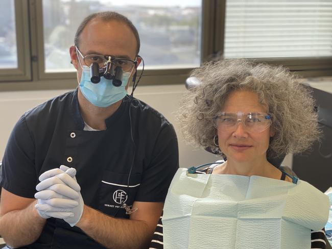 Dr Alex Du Bois with patient, Nadia Gelman.SUPPLIED