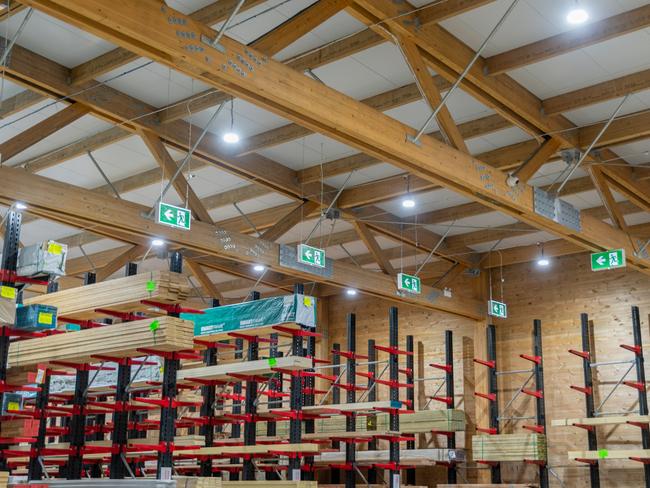 The warehouse is made out of Australian timber.