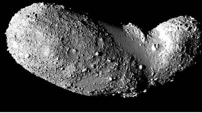 Asteroid Itokawa, photographed by Japan’s Hayabusa spacecraft. Picture: University of Tokyo, JAXA