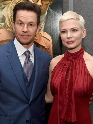 Mark Wahlberg (L) and Michelle Williams.  Picture:  Getty