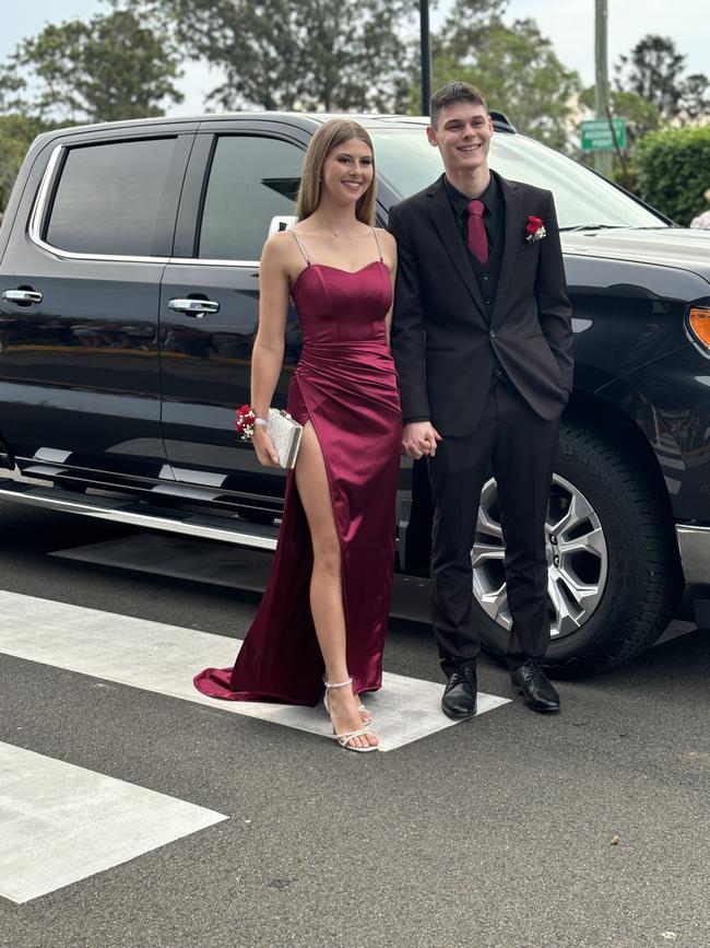 The students of Aldridge State High School arriving at their formal.