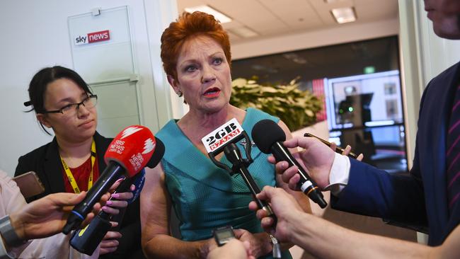 One Nation Leader Pauline Hanson. Picture: AAP