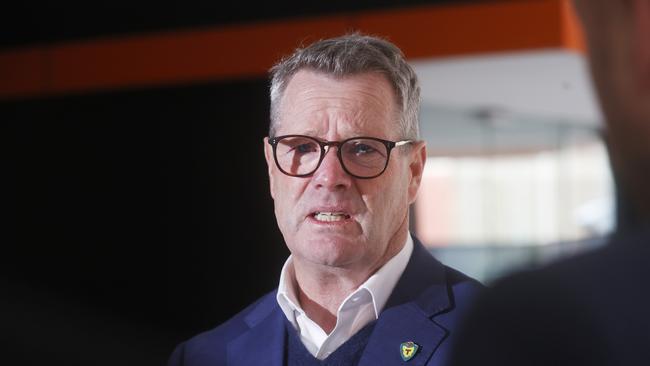 Grant O'Brien Chair of the Tasmania Football Club.  AFL executives in Hobart for a meeting with Tasmanian Premier Jeremy Rockliff.  Picture: Nikki Davis-Jones