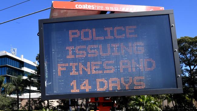 SYDNEY, AUSTRALIA - NewsWire Photos AUGUST, 26, 2021: Signage outside Westfield Eastgardens in Sydney. Picture: NCA NewsWire/Joel Carrett