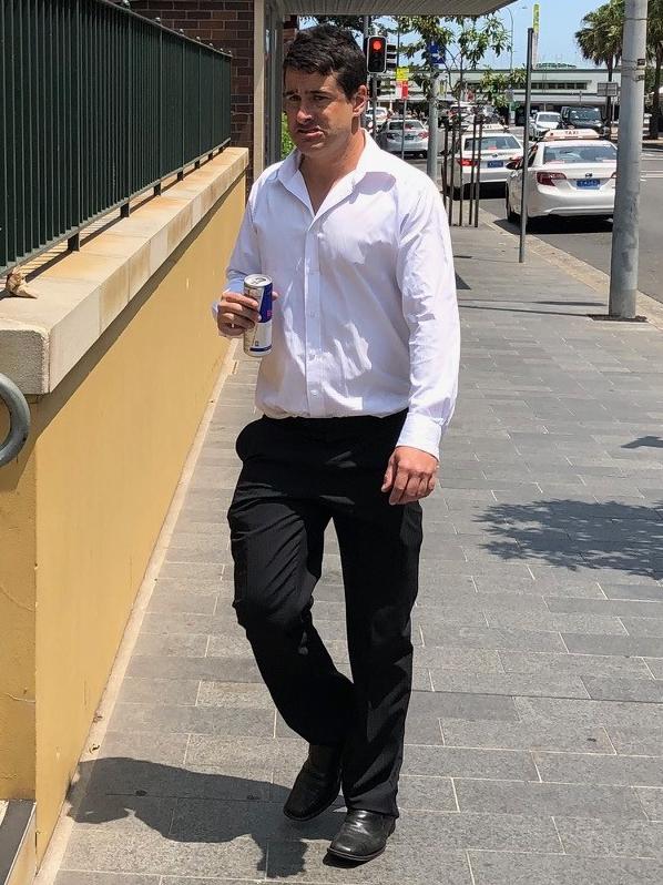 Dean Haithwaite, of Beacon Hill, outside Manly Court House where he was fined $5000 for having a dangerous dog that attacked and badly injured a police officer. Picture: Jim O'Rourke