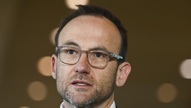 Greens leader Adam Bandt says the party can’t support compensation for coal and gas. Picture: NCA NewsWire / Martin Ollman