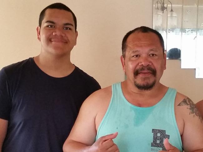 Jordan Fineanganofo, 21, (navy tshirt on left) with his dad Toketa and a brother (not sure of brother's name)https://www.facebook.com/photo?fbid=101657983658636&set=a.101643546993413