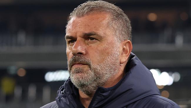 PERTH, AUSTRALIA - JULY 18: Ange Postecoglou, manager of Hotspur looks on during the pre-season friendly match between Tottenham Hotspur and West Ham United at Optus Stadium on July 18, 2023 in Perth, Australia. (Photo by Paul Kane/Getty Images)