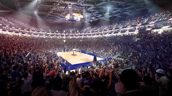 The design for Adelaide’s proposed Riverbank Arena.