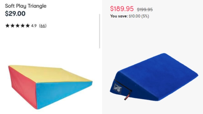 Mums Are Using A Kmart 29 Soft Play Triangle As A Dupe For A 200 Sex Wedge The Courier Mail