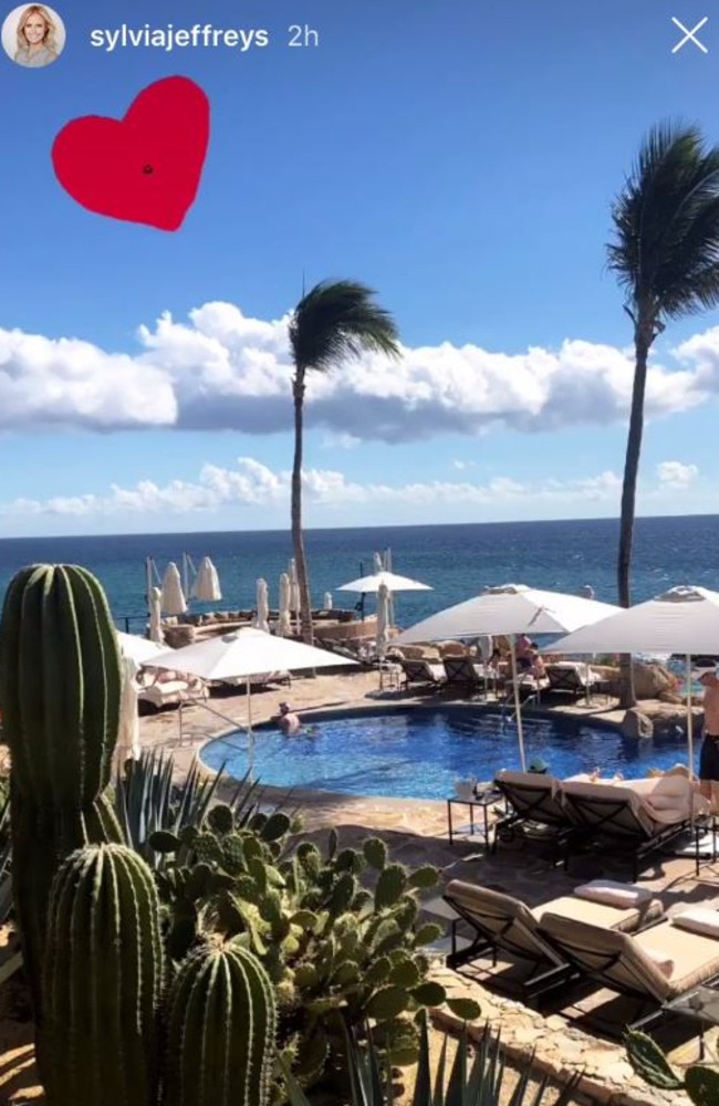 Sylvia Jeffreys post on Instagram from Mexico prior to Karl Stefanovic’s wedding.