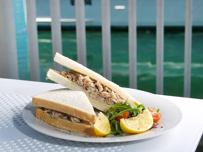 Marina Coffee's specialty, The Crab Sandwich. Picture: Shae Beplate.