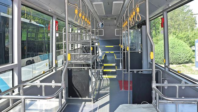 Images posted by Foton of the interior of the buses, before they were delivered to Australia. Picture: Facebook