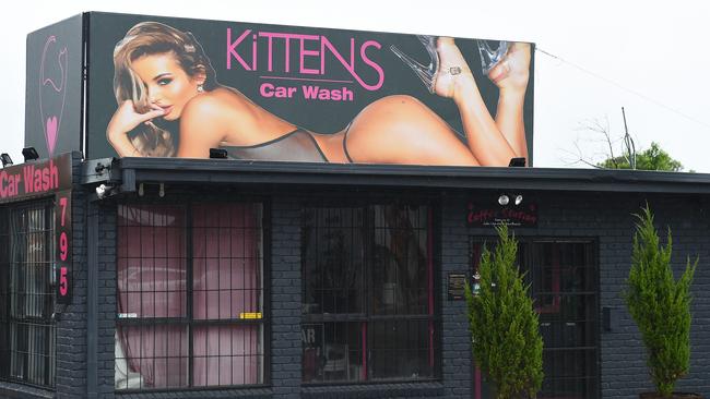 Kittens Car Wash has come under fire from a women’s group and local mum. Picture: Josie Hayden