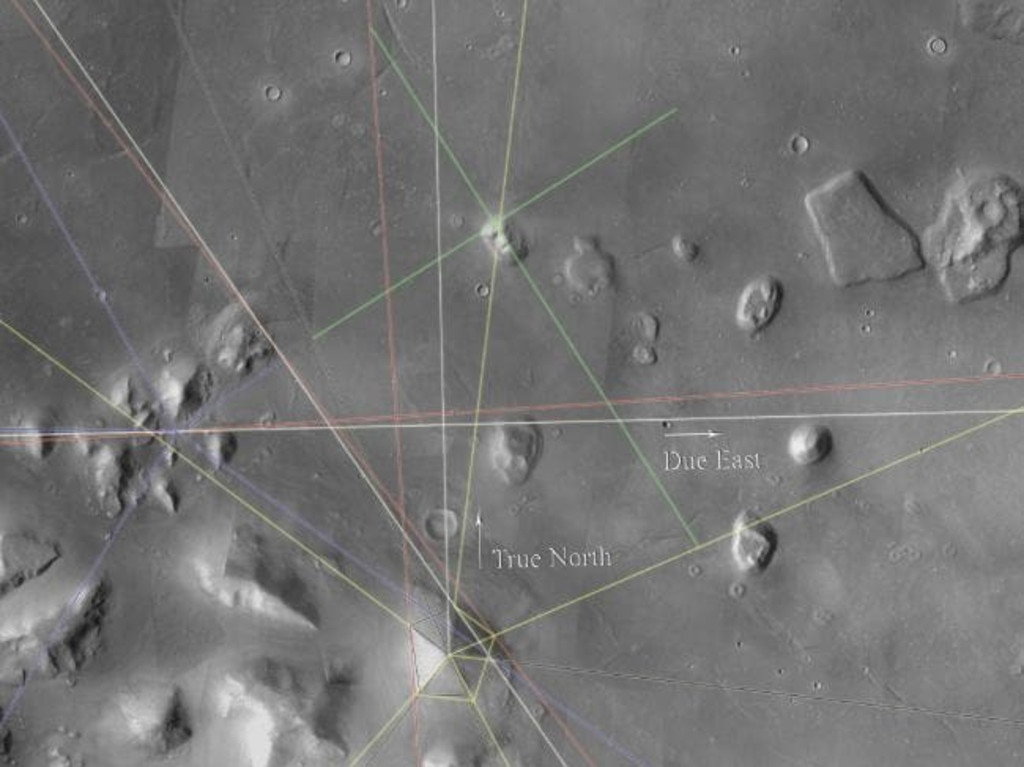Lines in the sand ... A geometric interpretation of the “relationship” between the “city” features of the Mars Cydonia region.