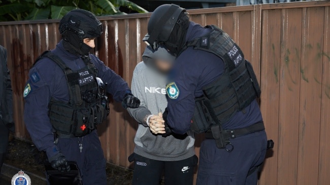 Criminal Groups Squad detectives executed 29 search warrants at properties across Sydney, including Guildford, Merrylands, Chester Hill, South Granville, Casula, Yagoona and Wentworthville. Picture: NSW Police