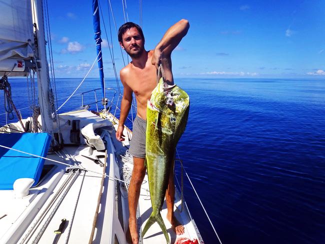 Matt caught a huge Mahi fish.