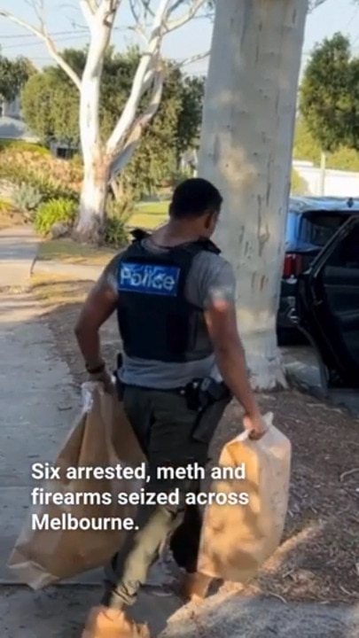 Six arrested, meth and firearms seized across Melbourne
