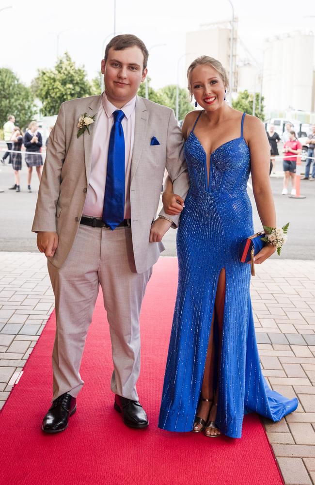 Thomas Burling and Charlotte Dobson at Toowoomba Grammar School formal at Rumours International, Wednesday, November 15, 2023. Picture: Kevin Farmer