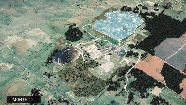 The proposed location of the open pit, processing plant and tailings dam at McPhillamys Gold Project which is located just outside of Orange, NSW. Picture: Supplied