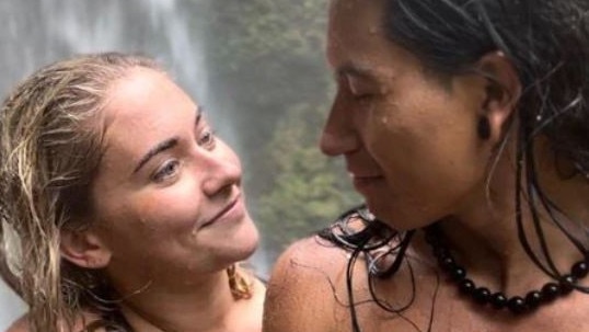 Sunshine Coast woman, Jordan Hauenschild, falls in love with Tarzan in Amazon jungle. Picture - news.com.au.