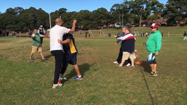 Fight breaks out at under 7s rugby league match