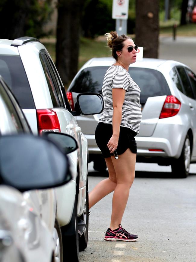 A pregnant Vikki Campion pictured in Canberra. Picture John Grainger