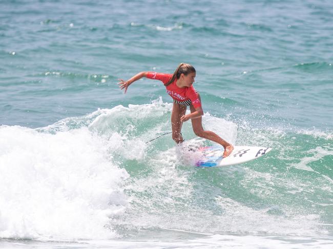 NEW IDEA: Lennox Head surfer Juniper Harper. Junior surfers can now compete in an online series. Photo Ben Stagg / Surfing Queensland