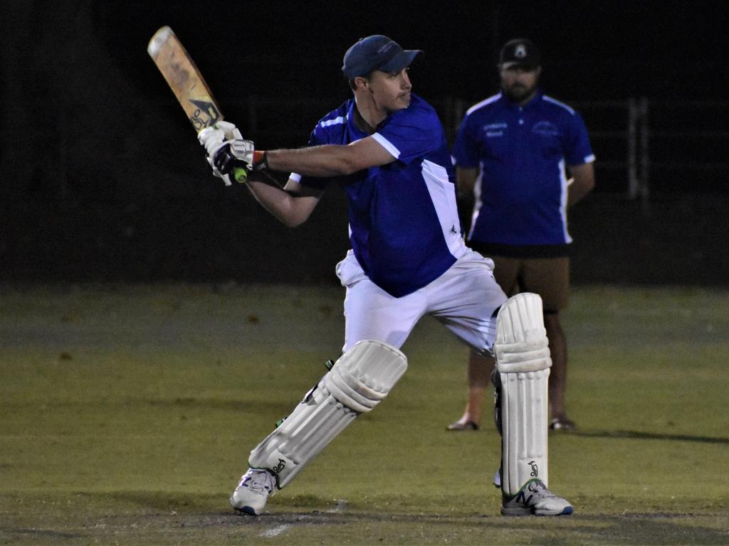 Joel Chevalley batting for TLE Tucabia Copmanhurst in the 2020/21 CRCA Cleavers Mechanical Twenty20 Night Cricket round 8 clash against Lawrence at McKittrick Park on Wednesday, 9th December, 2020. Photo Bill North / The Daily Examiner