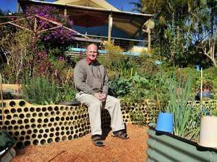 NATURALLY GOOD: Richard Swinton of Clunes, made his existing house and land sustainable. Picture: Mireille Merlet-Shaw