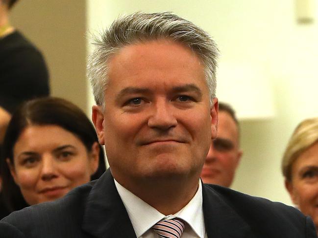 Senator Mathias Cormann at Parliament House in Canberra. Picture Kym Smith