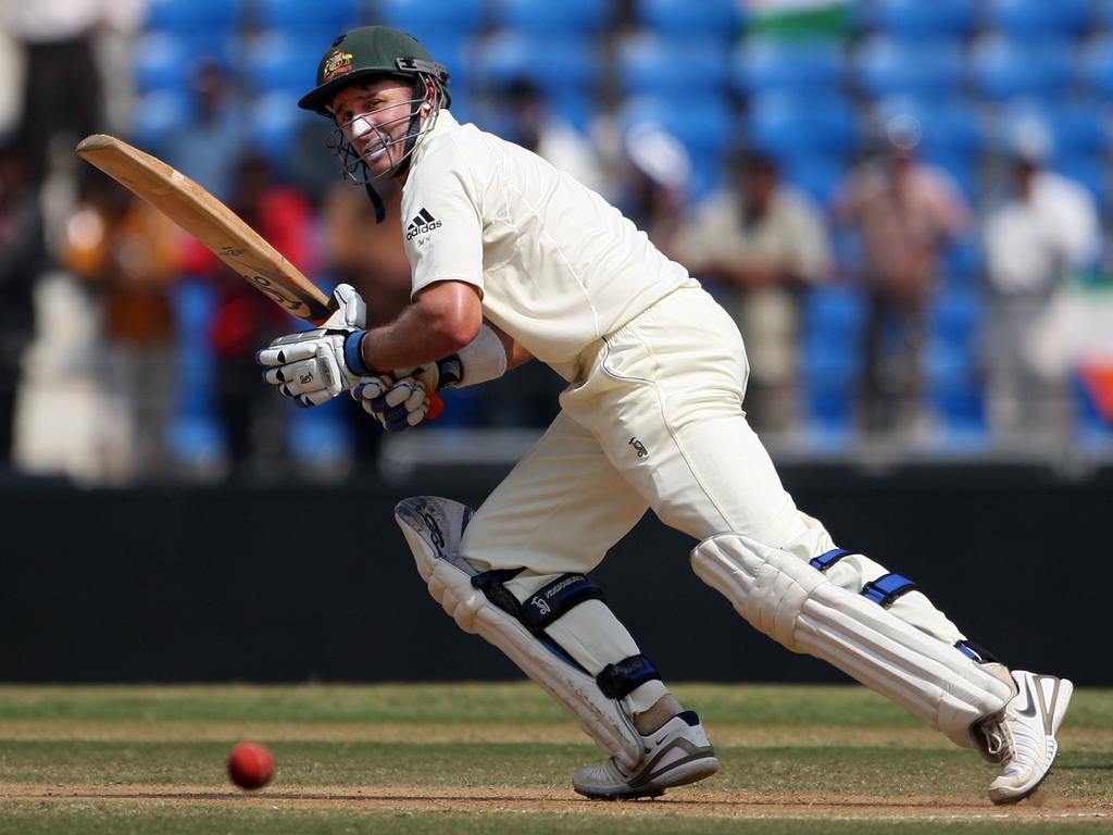 Mike Hussey was called on with the ball to help Australia’s over rate in Nagpur.