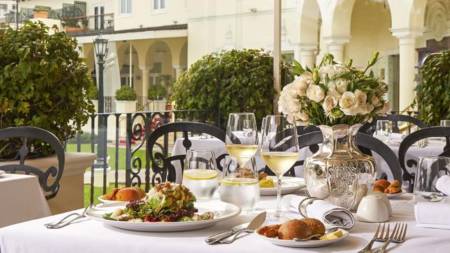 Alfresco dining at the Country Club Lima Hotel, Lima, Peru.