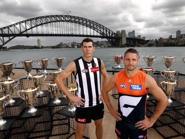 While the Giants are eager to take the game international, Collingwood’s Mason Cox believes the USA would be the perfect market. Picture: Phil Hillyard