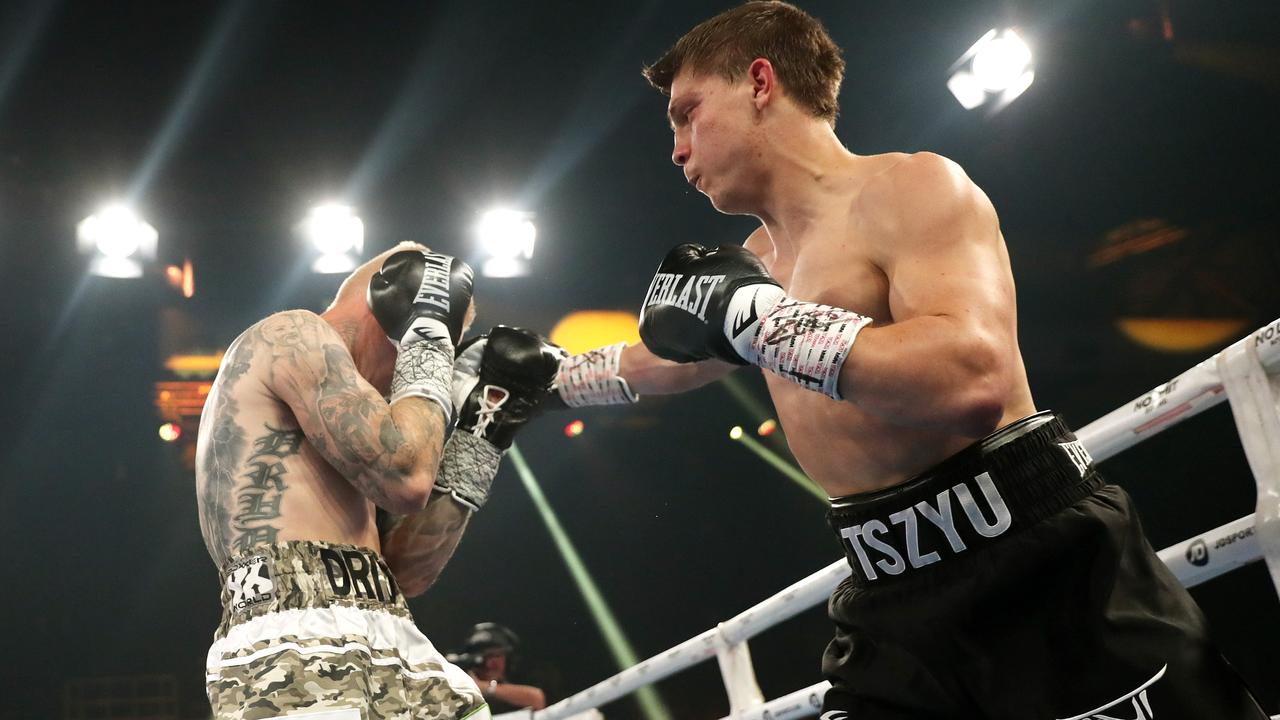 Nikita Tszyu put on a clinic against Darkon Dryden. (Photo by Peter Lorimer/Getty Images)