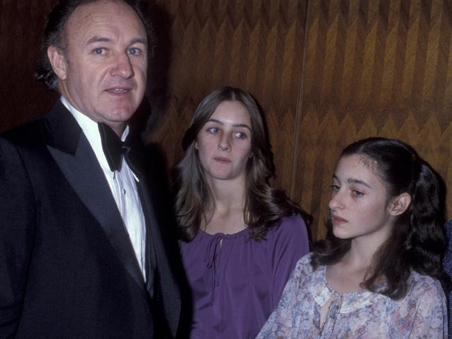 Actor Gene Hackman and daughters Elizabeth Hackman and Leslie Hackman in 1978. Picture: Ron Galella/Ron Galella Collection via Getty Images