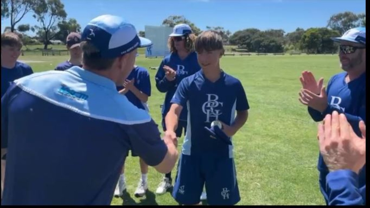 Barwon Heads cricketer Angus Mackie made his debut in A1 in October. Picture: Barwon Heads CC.