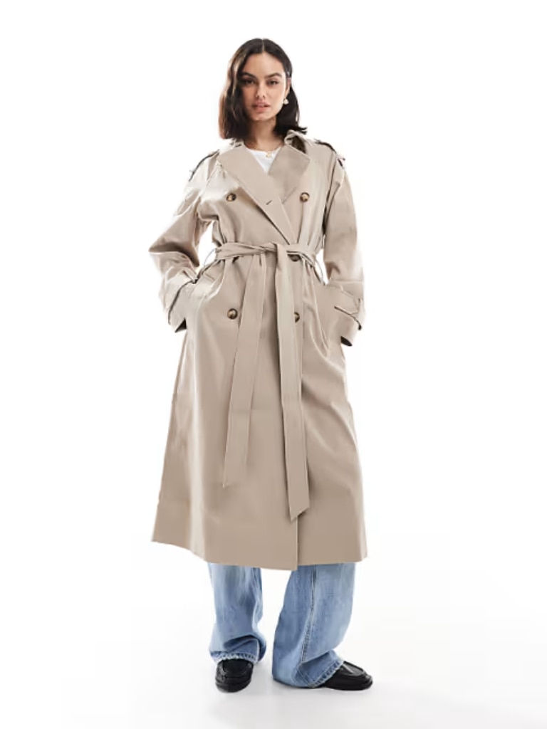 ASOS DESIGN Tall Longline Trench Coat. Picture: ASOS.
