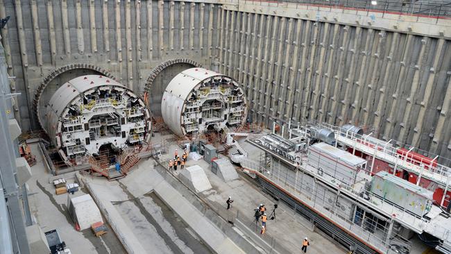 The entrance for the North East Link being constructed at Watsonia in Melbourne. Picture: NCA NewsWire / Andrew Henshaw