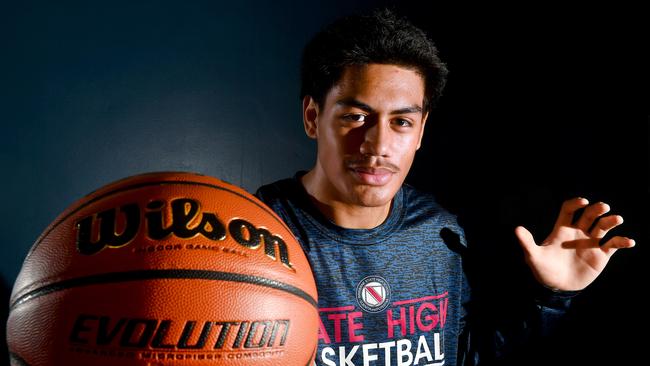 Brisbane State High School student and SD Spartans player Roman Siulepa's NBA dreams on track after being selected to attend the NBA Global Academy in Canberra. Thursday May 26, 2022. Picture, John Gass