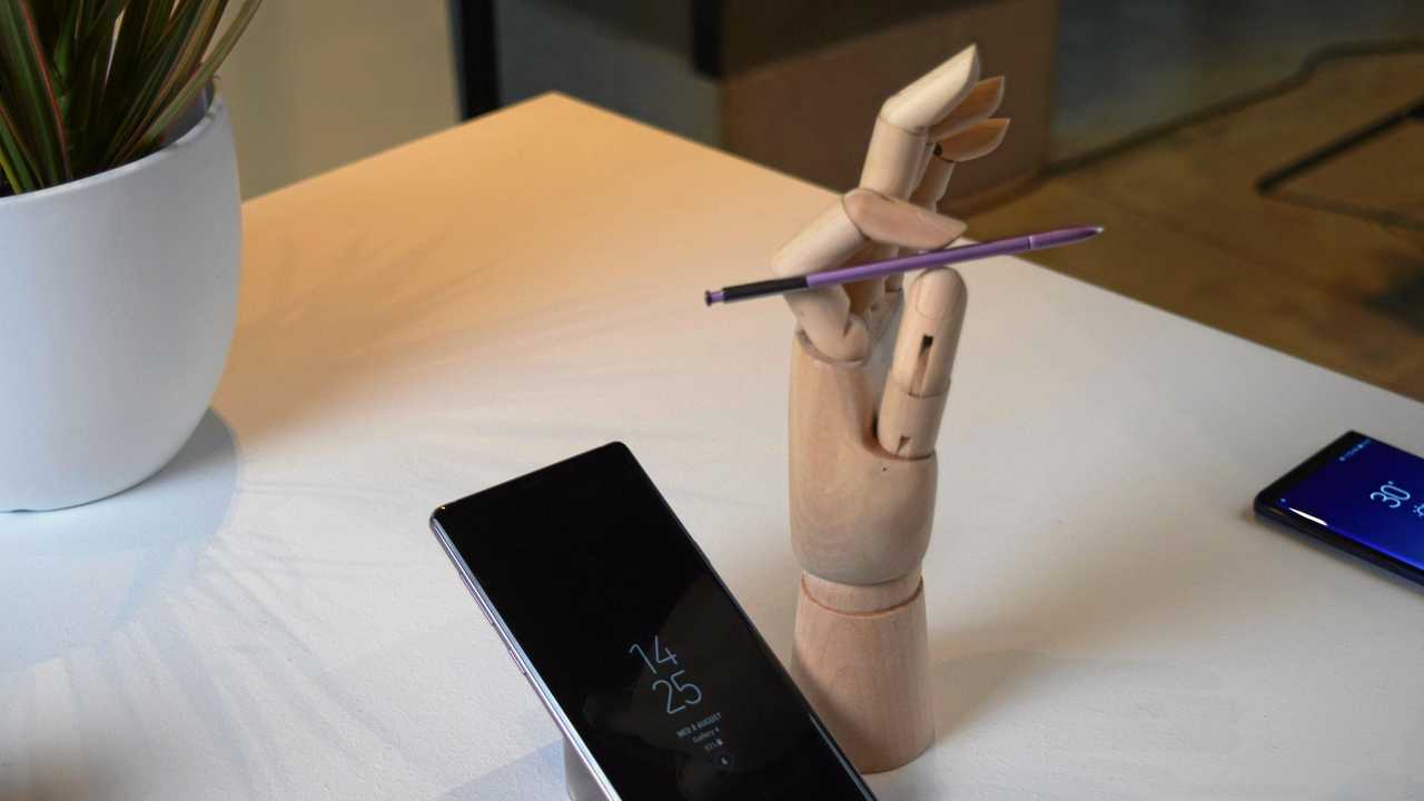 The Samsung Galaxy Note 9 has increased the functionality of its pen which can act independently of the phone. Picture: David Kirkpatrick