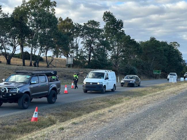 Party in the Paddock traffic operations on Monday, February 10. Picture: Tasmania Police