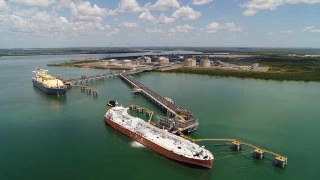 Darwin’s LNG terminal will be the final destination for gas drilled from the undeveloped Barossa gas field in the Timor Sea. Picture: File