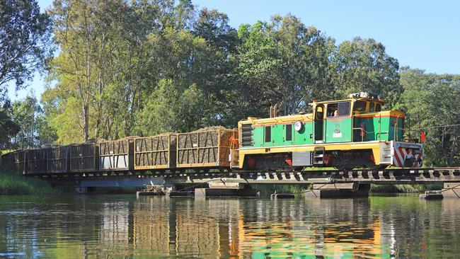 A rail crossing at Cattle Creek, in the Beatrice Creek area of the Pioneer Valley. The valley is established cane country. Picture: Steven Jesser