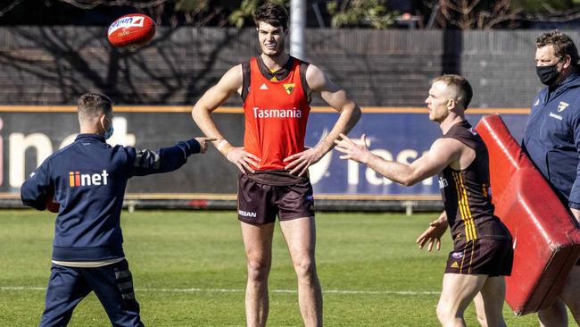 Ned Reeves, Tom Mitchell and Damian Monkhurst. Picture- Nicole Cleary