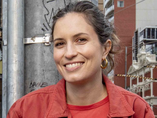 Singer Missy Higgins under the Flinders Street Station clocks. She is set to release a new single called When the Machine Starts Again which is about Melbourne opening up again after lockdown - hence pic in iconic Melbourne location. She's filming a clip for the song on Sunday morning for The Sound, early shoot so there's not a massive amount of people around. Picture: Tim Carrafa