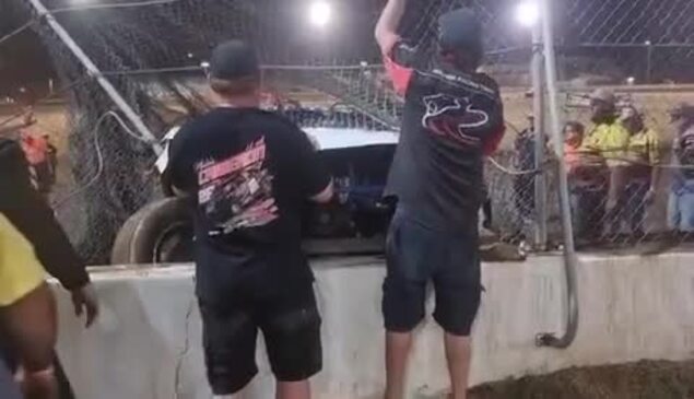 Car crashes into fence at Rockhampton speedway event