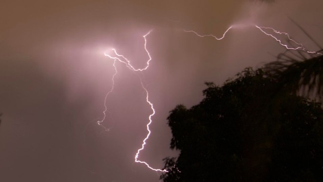 Lightning pics from Campbelltown. Picture: Lachy Riley