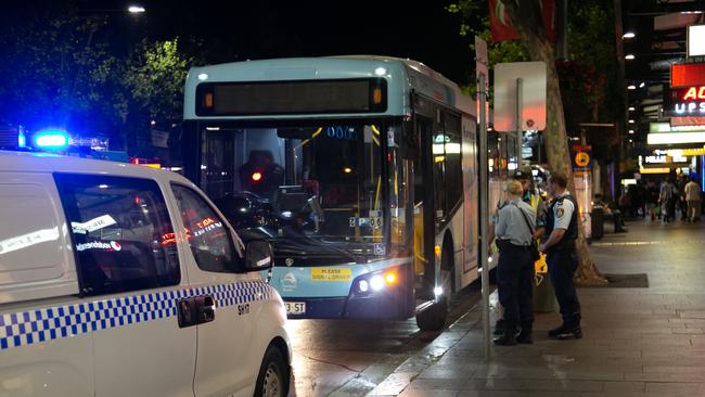 Police are searching for a man who sprayed a chemical in a bus driver’s face. Picture: Damian Hoffman